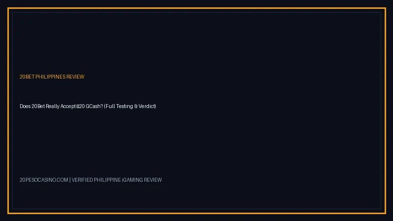 20Bet Review Philippines Guide - 20 Peso Casino Philippines